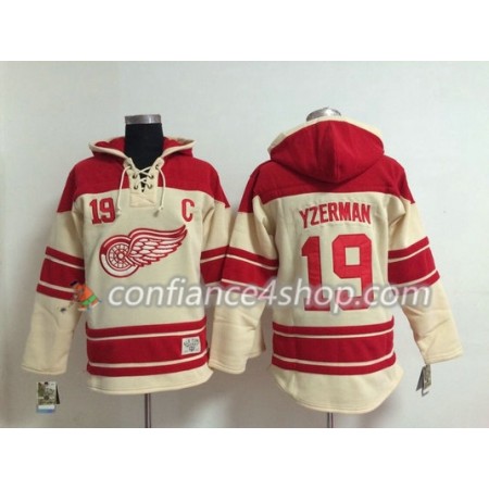 Adidas Maillot de Hockey Detroit Red Wings Steve Yzerman 19 Cream Sawyer Chandails à capuchon - Homme